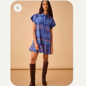 Hunter Bell Addison Dress - Blue Block Print sz XL